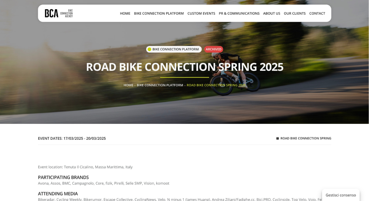 Singolo servizio Bike Connection Agency